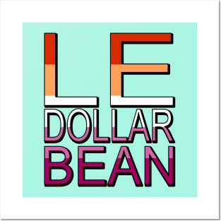 Lesbian Le Dollar Bean Flag Colors Posters and Art